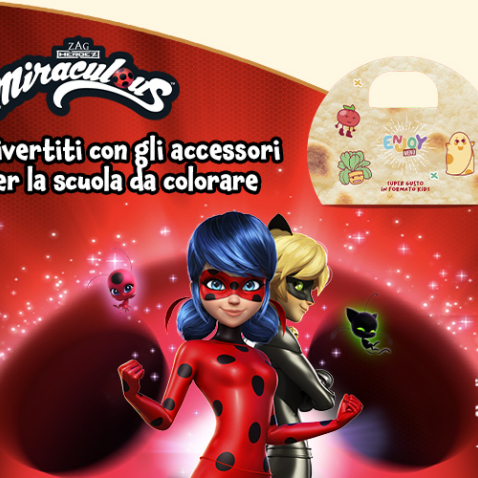 LADYBUG AND CAT NOIR TO FEATURE IN BACK-TO-SCHOOL KIDS MEAL PROMOTION AT ITALY’S 400+ LA PIADINERIA RESTAURANT